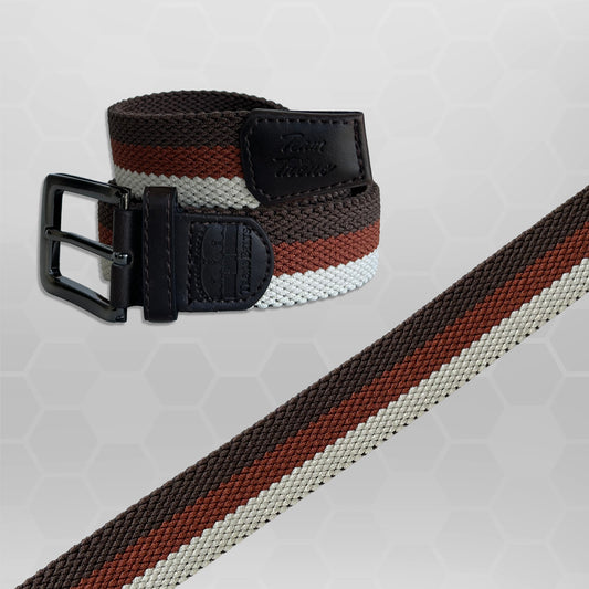 Oak Brown, Brown & Tan Premium Stretch Belt