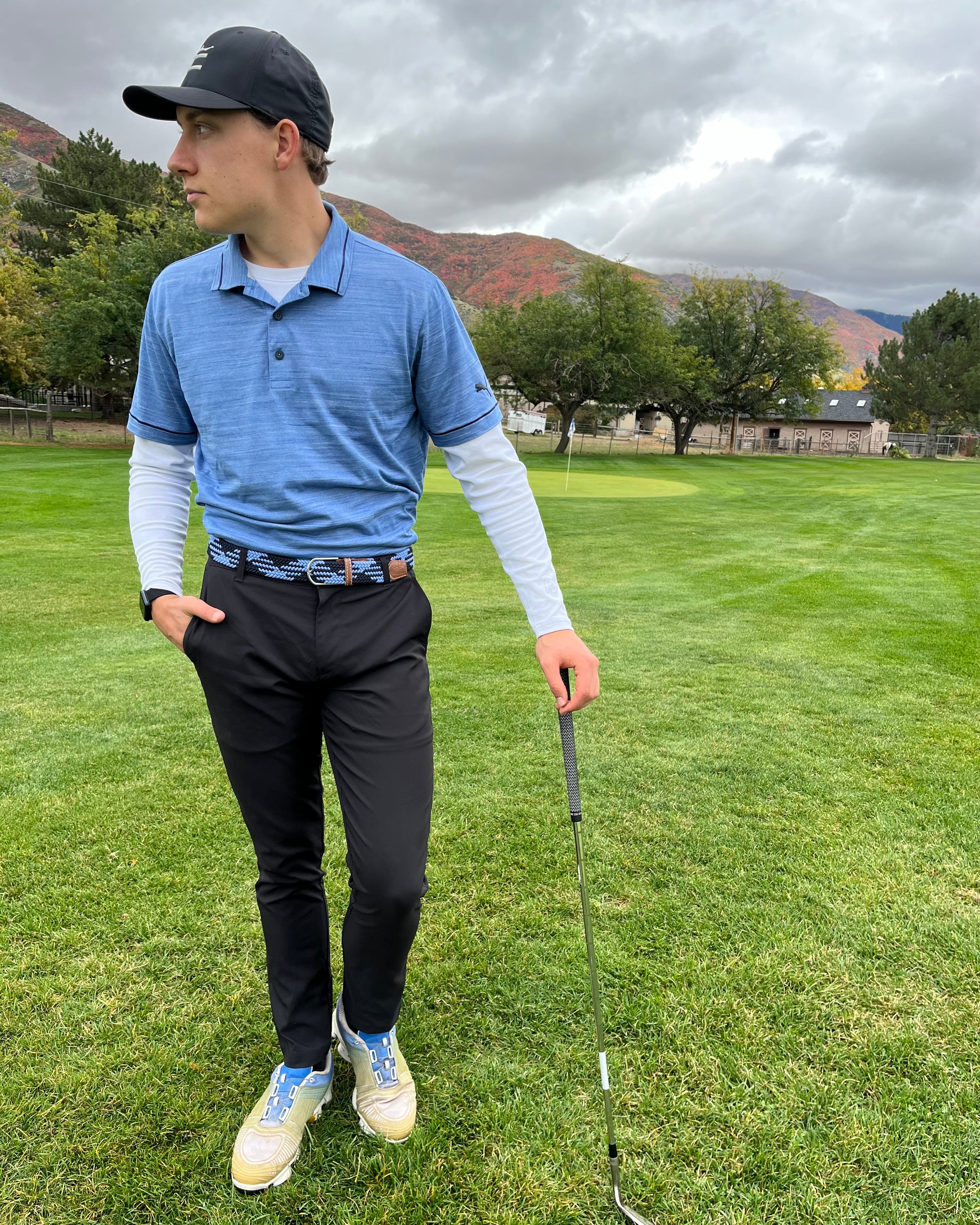 Carolina Blue Stretch Belt