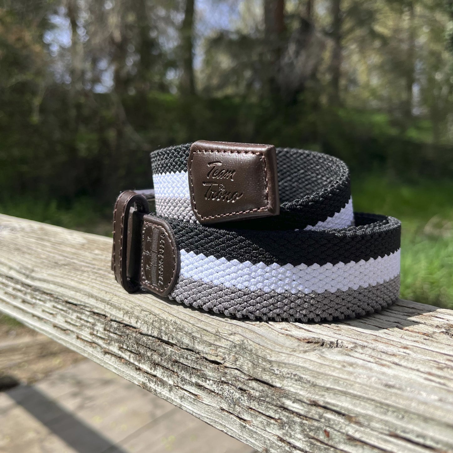 Black, White & Gray Premium Stretch Belt