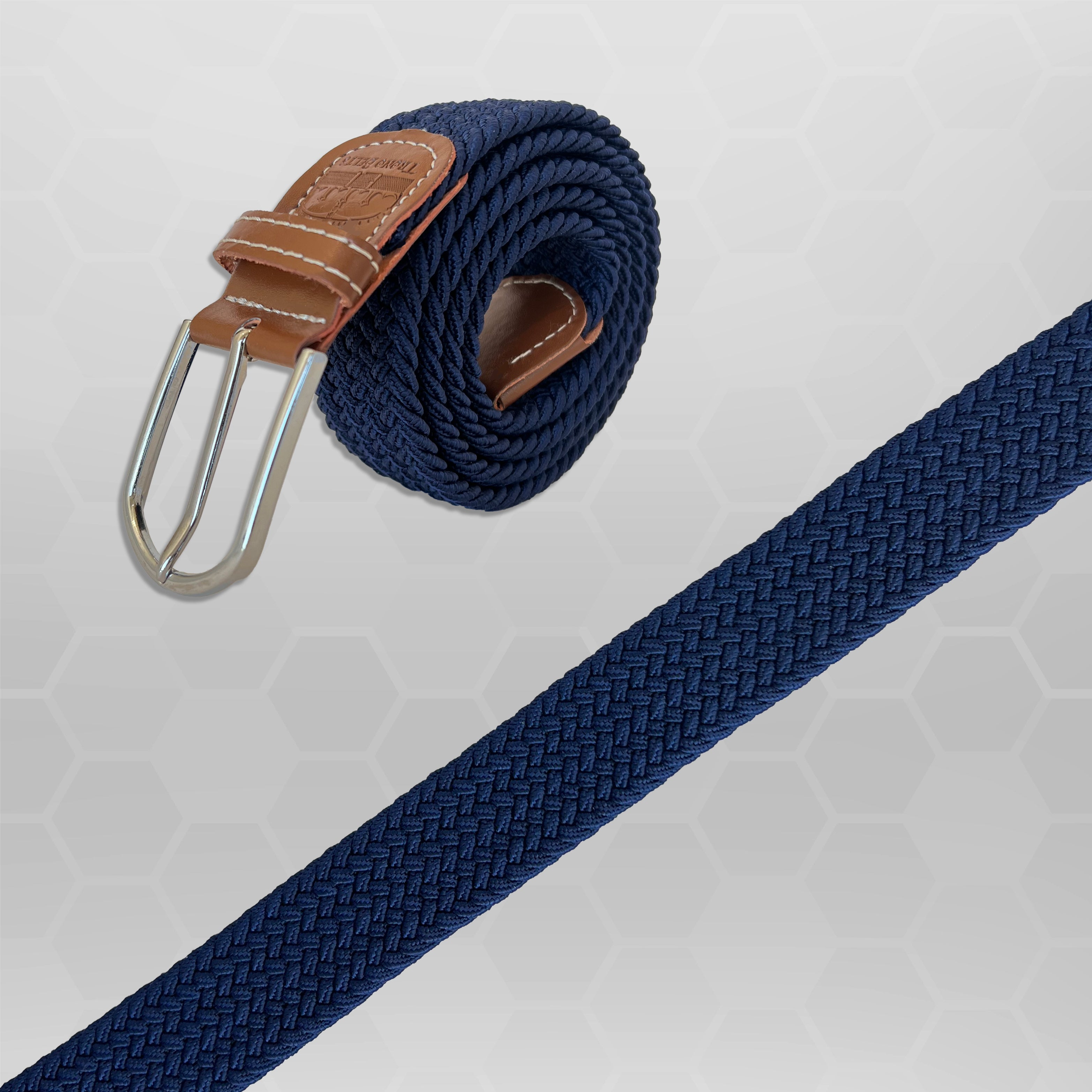 Navy Blue Stretch Belt – Trono Belts