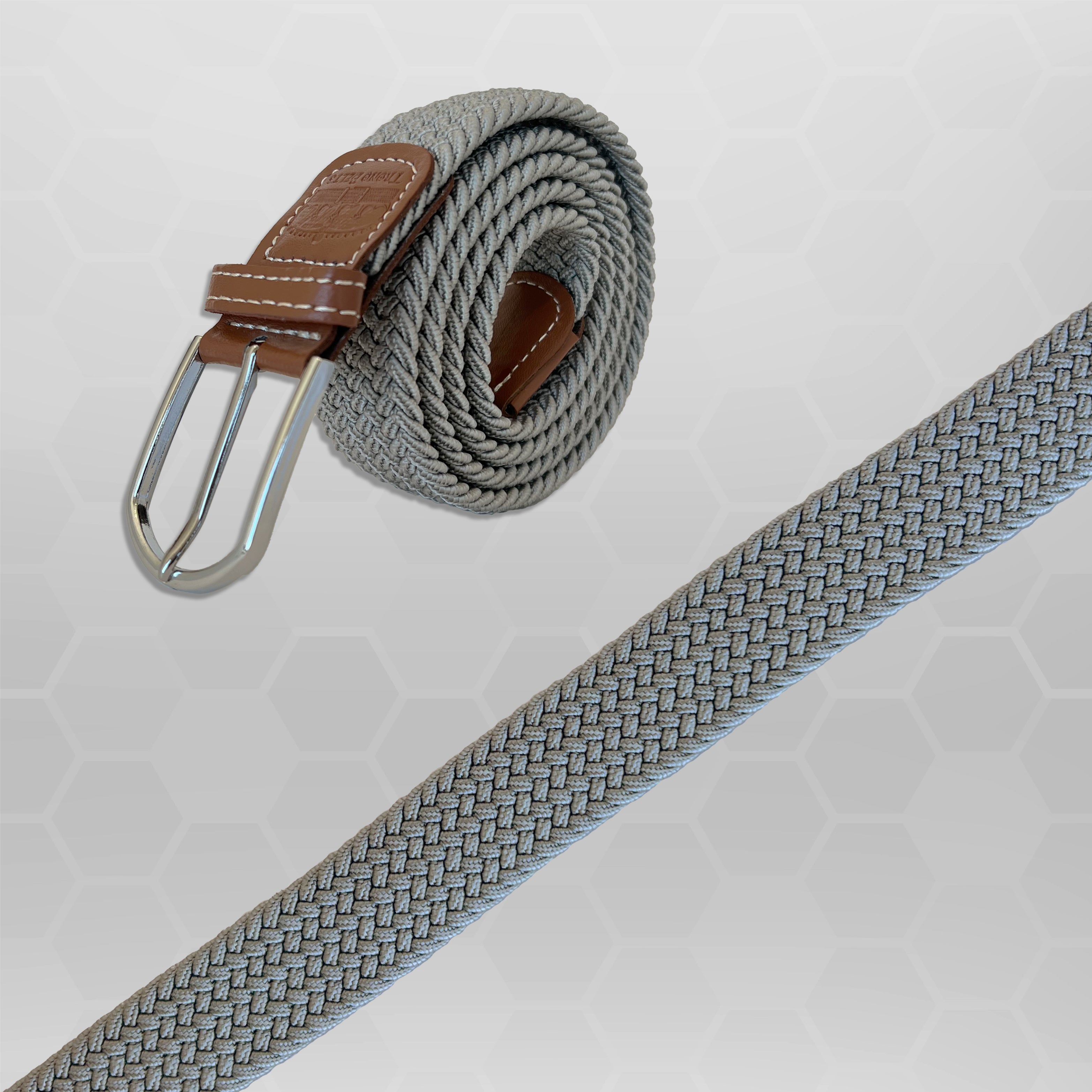 Pearl Gray Stretch Belt